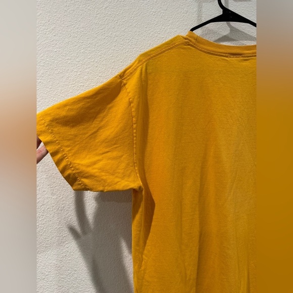 AC/DC Anthill Trading Authentic Rockware Yellow Band Short Sleeve Shirt Medium - Picture 9 of 13